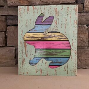 Colorful Easter bunny hanging wall decor